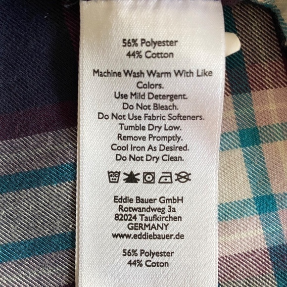 Eddie Bauer classic fit ladies button down plaid long sleeve shirt size S - Picture 10 of 10